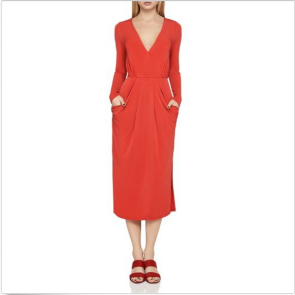 BCBGeneration Long Sleeve Faux-Wrap Sheath Dress - Picture 6 of 7